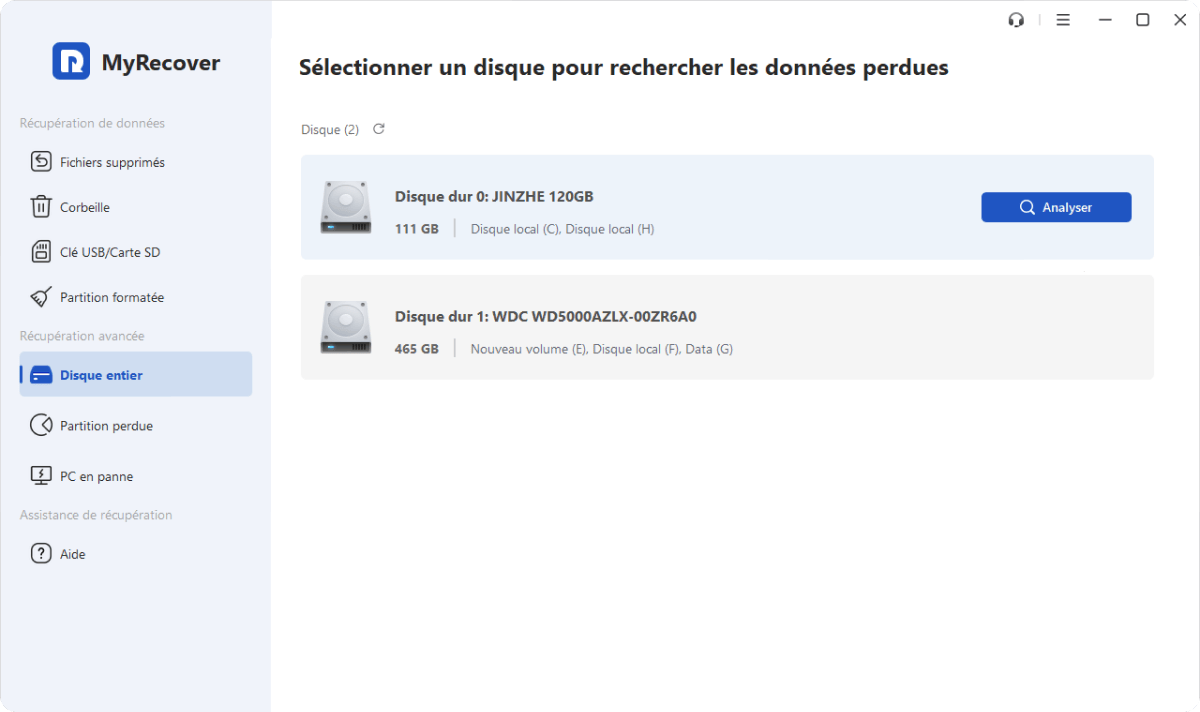 Sélectionner l'emplacement