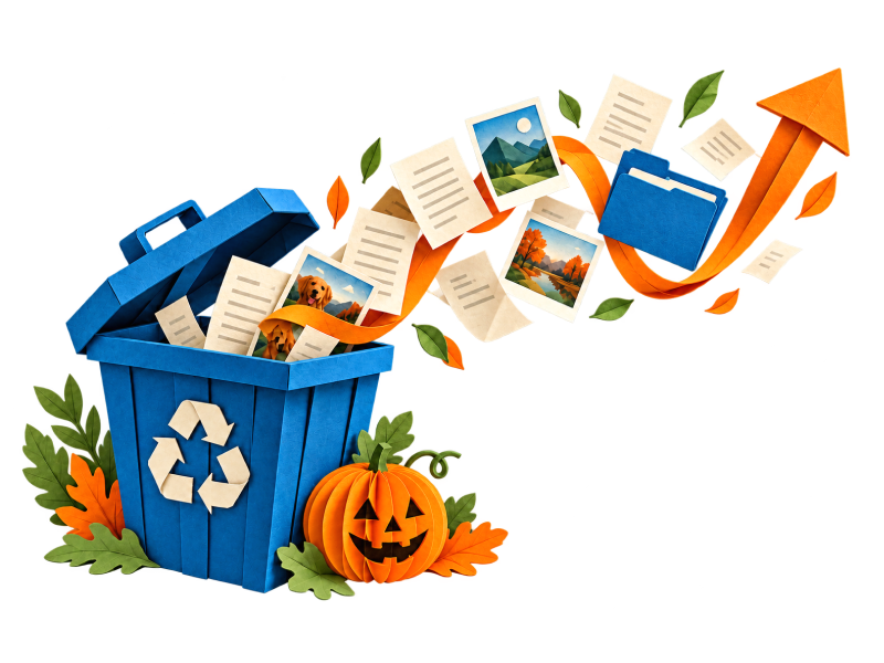 Recover files deleted from the Recycle Bin