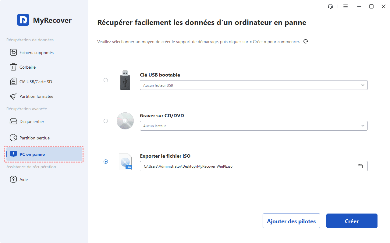 Comment créer un disque de démarrage et récupérer des données à partir ...