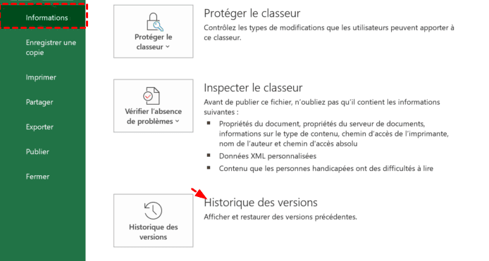 Historique des versions